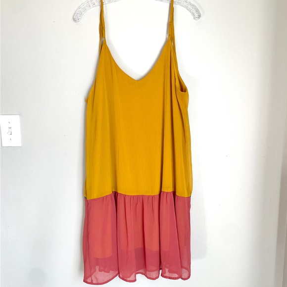 Mossimo Supply Co. two-tone Yellow/Coral dress Festival Beach - Picture 2 of 7